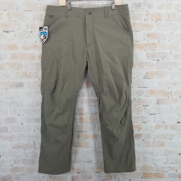 NWT Kuhl Renegade Pant Khaki Brown Men's 36 x 30 Softshell Utility Hiking Nylon